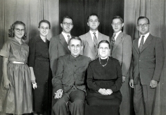  Back row: Marian, Ruth, Marlin, Harold, Ray, Ellis. Front row: Ethan Esther Kreider